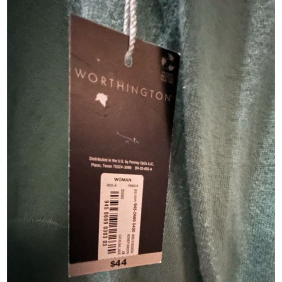 NWT Worthington Meadow Green Long Sleeve Thin Knit Sweater in Size 2X 22 24 - Picture 10 of 11